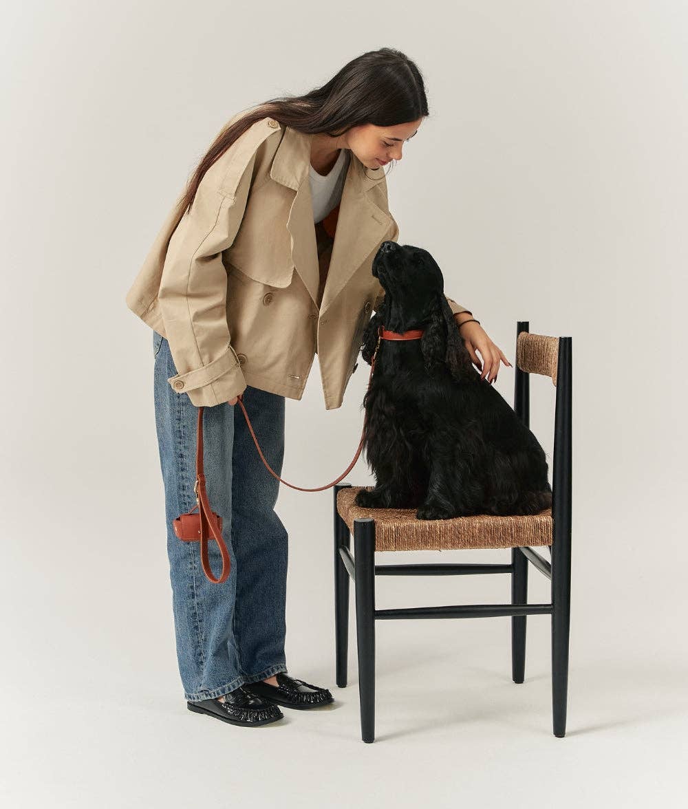 Laisse en Cuir Végan Marron 1,4m Jala