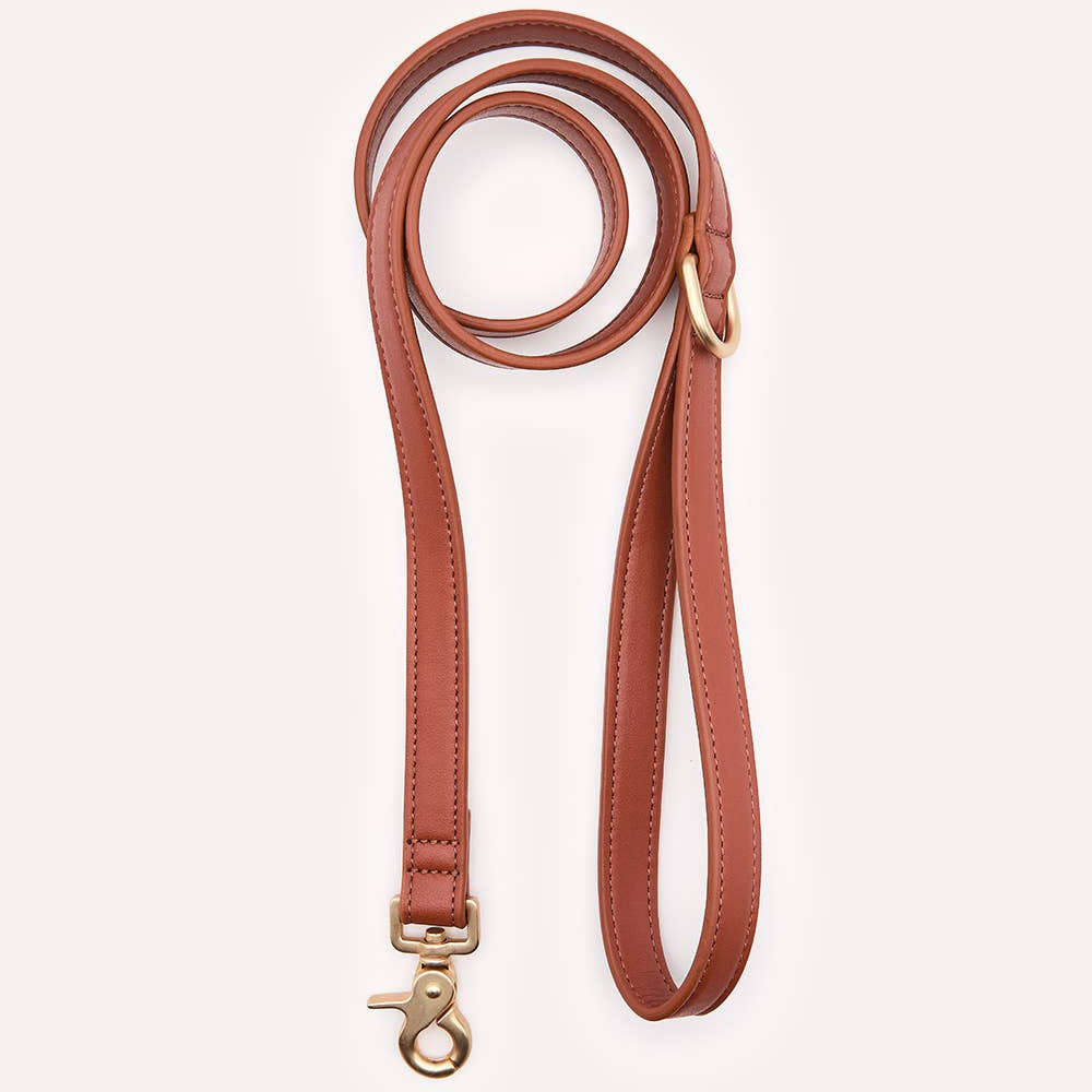 Laisse en Cuir Végan Marron 1,4m Jala