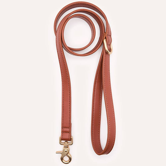Laisse en Cuir Végan Marron 1,4m Jala