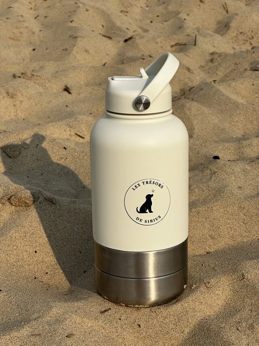 Gourde isotherme multifonction les trésors de Sirius - Eau & Croquettes partout avec vous