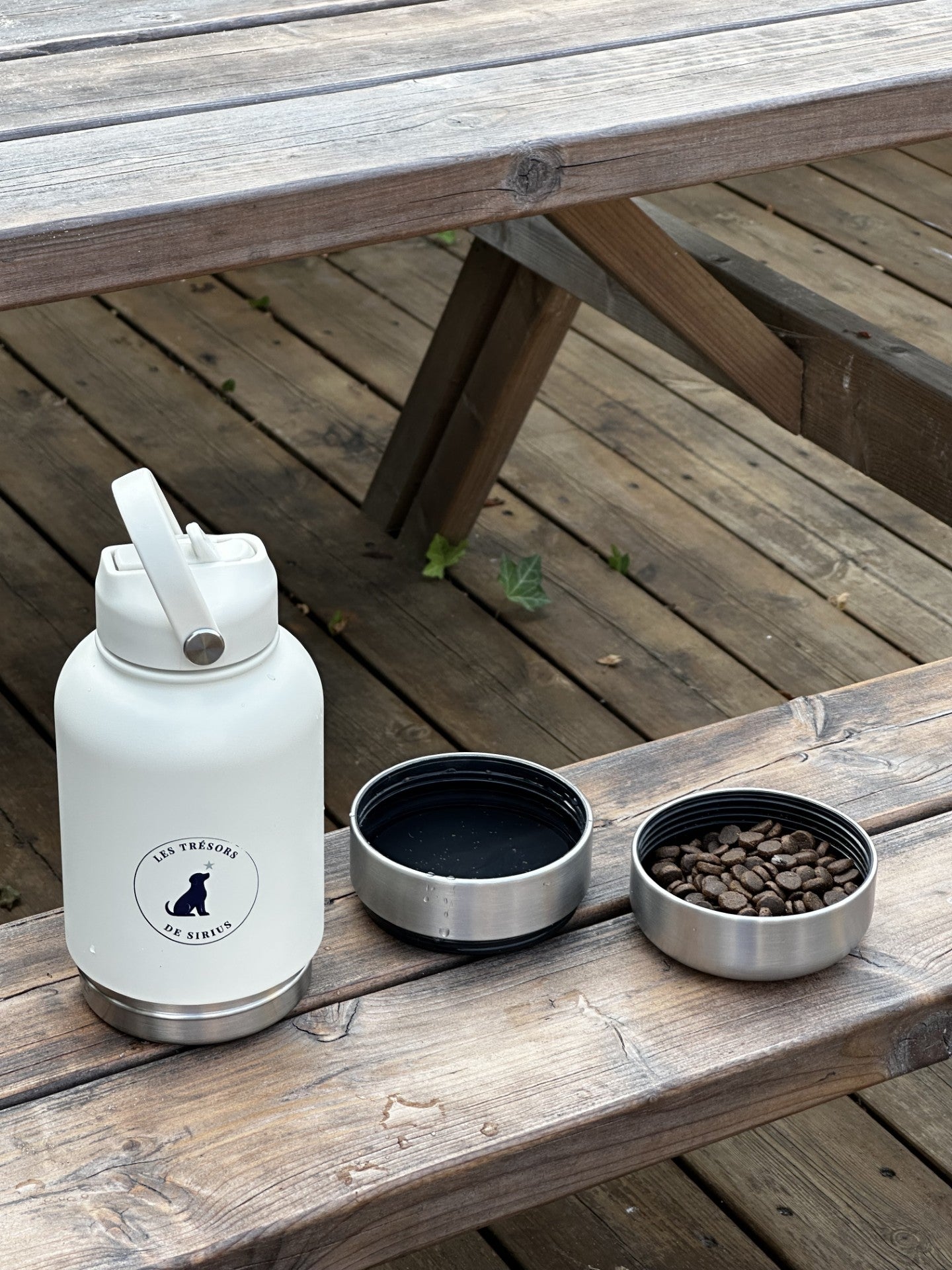 Gourde isotherme multifonction les trésors de Sirius - Eau & Croquettes partout avec vous